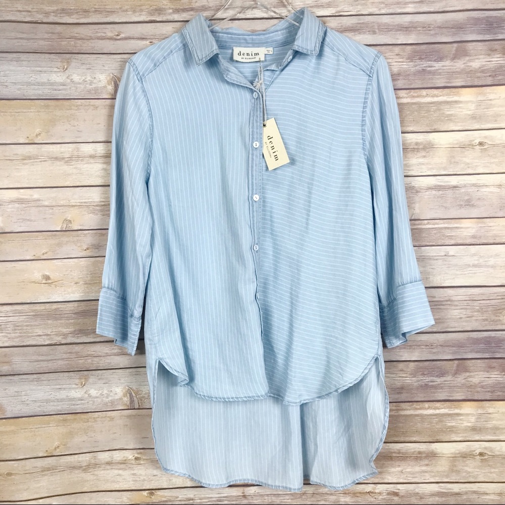 denim by Ellison | NWT Striped chambray Blouse